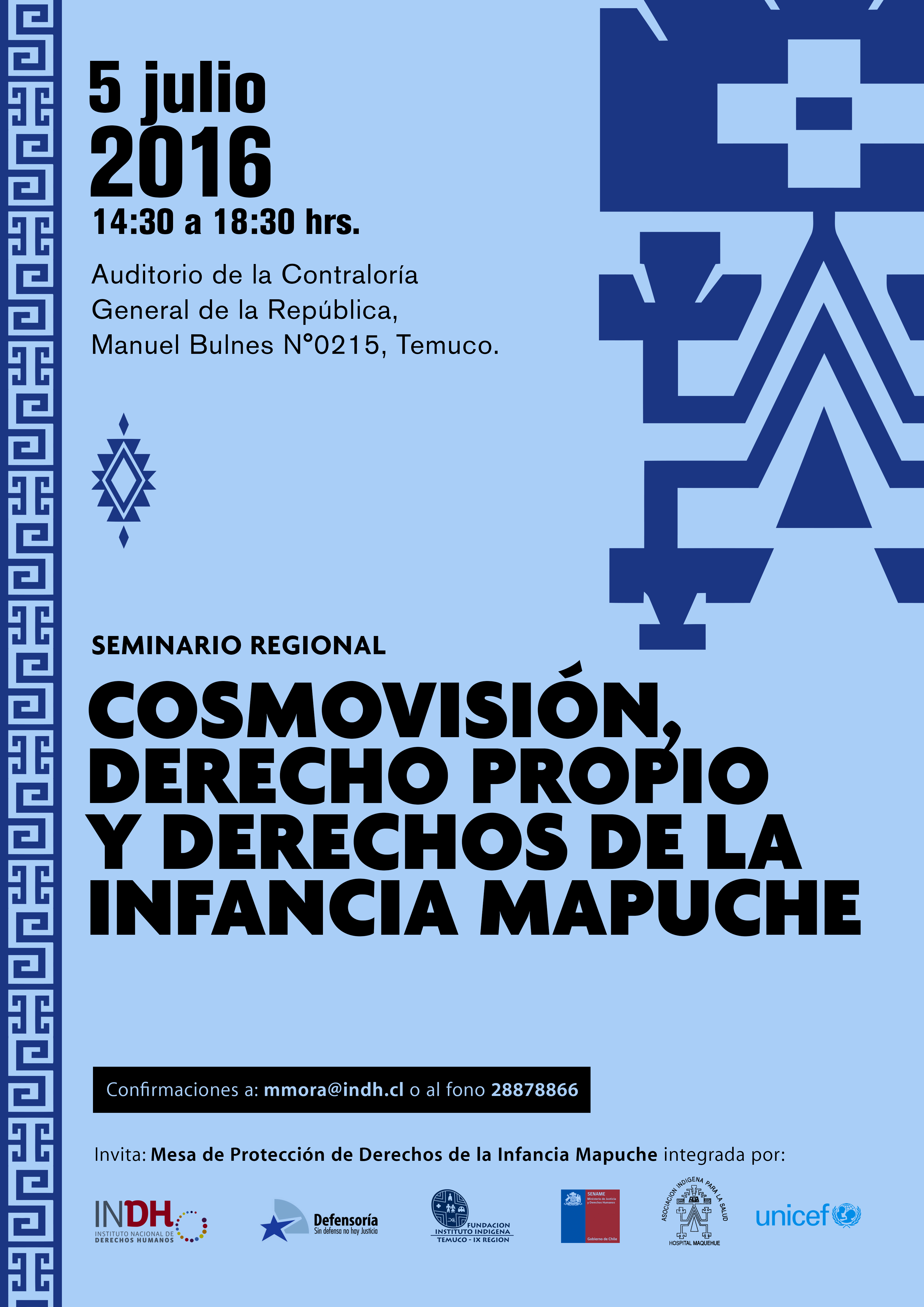 Seminario  Regional » Cosmovisión Derecho Propio y Derechos de la Infancia Mapuche».