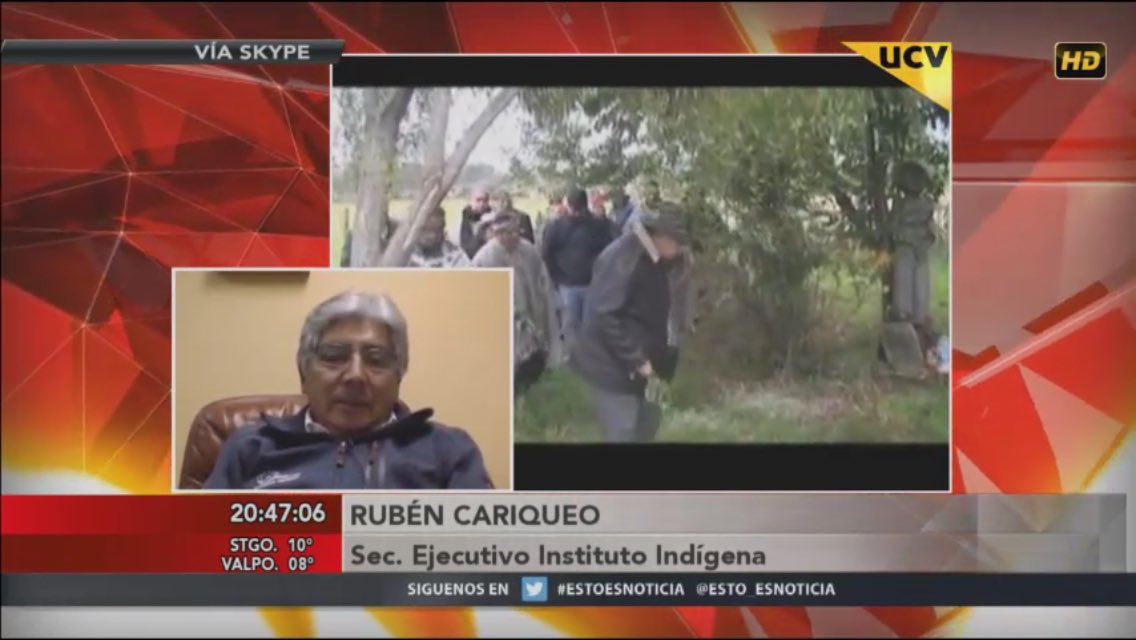 Entrevista; a Ruben Cariqueo en  UCVTV «ESTO ES NOTICIA».